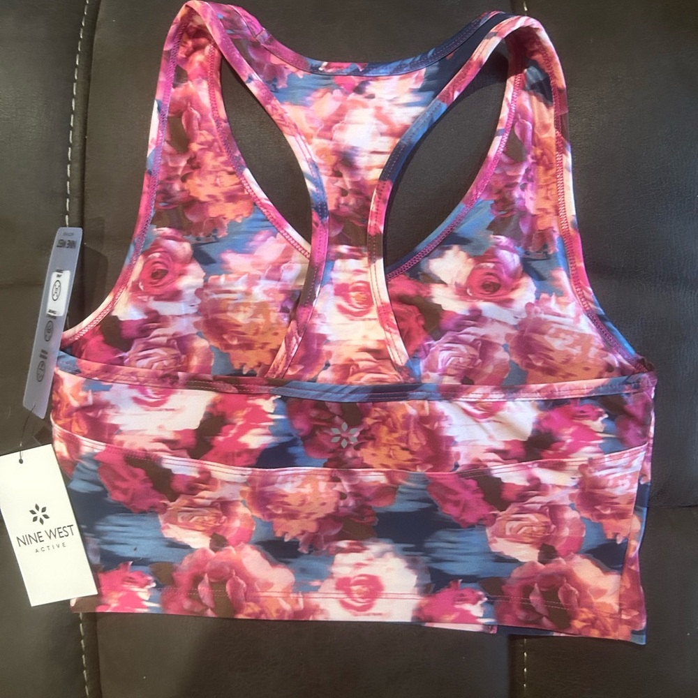 Nine West Vibrant Floral Sports Bra